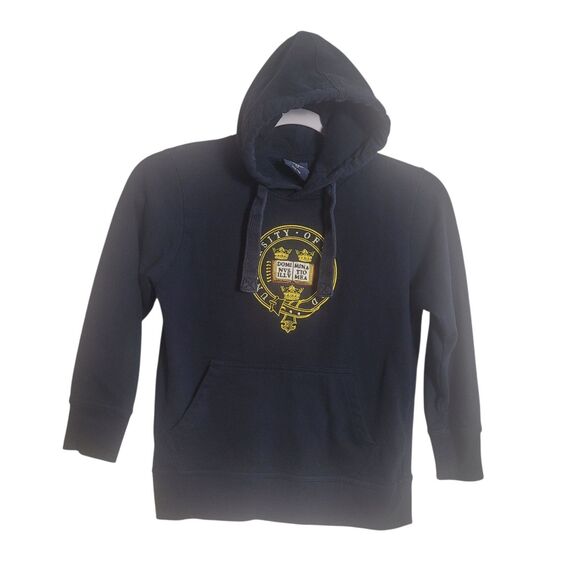 University of Oxford Crest Hoodie Sweatshirt Kids Size 9/10 Years Blue Pullover - Picture 1 of 12